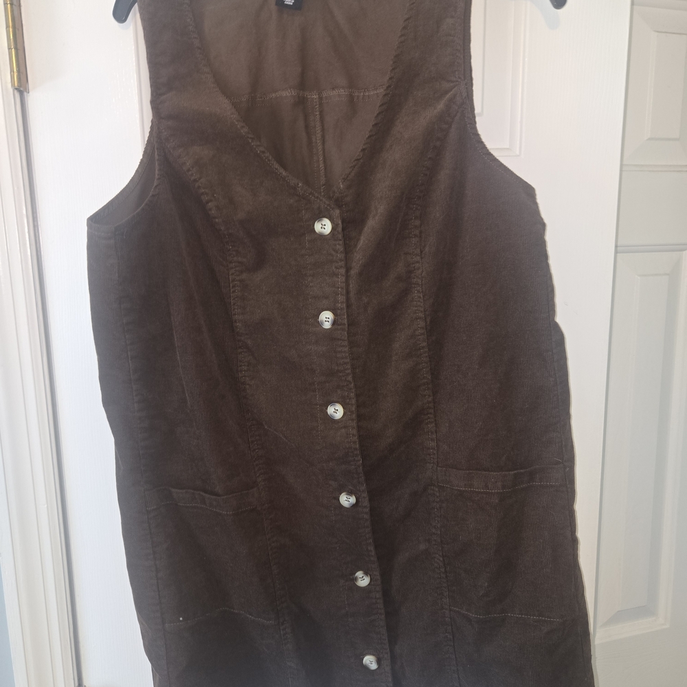 Sincerely Jules Brown Button-Down Midi Dress